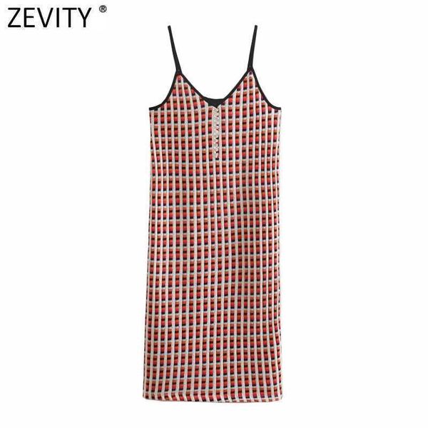 zevity women vintage v neck breasted houndstooth plaid knit slim sling dress female chic summer brand party midi vestido ds8120 210603, Black;gray
zevity women vintage v neck breasted houndstooth plaid knit slim sling dress female chic summer brand party midi vestido ds8120 210603, Black;gray