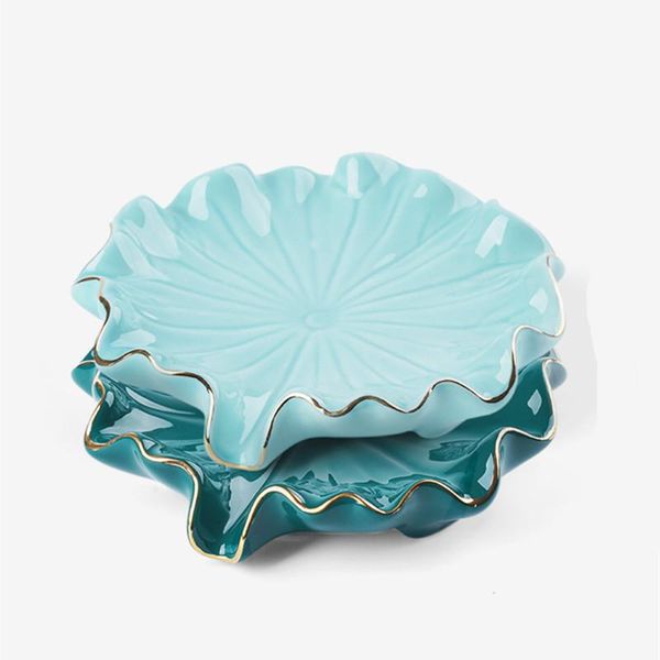soap dishes ceramic box toilet high-end drain dish lotus leaf tray creativity trace gold craft bathroom decoration crafts manual
soap dishes ceramic box toilet high-end drain dish lotus leaf tray creativity trace gold craft bathroom decoration crafts manual