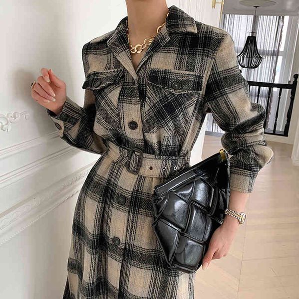 women long sleeve elegant plaid with belt female high waist autumn spring clothes 4058, Black;gray
women long sleeve elegant plaid with belt female high waist autumn spring clothes 4058, Black;gray
