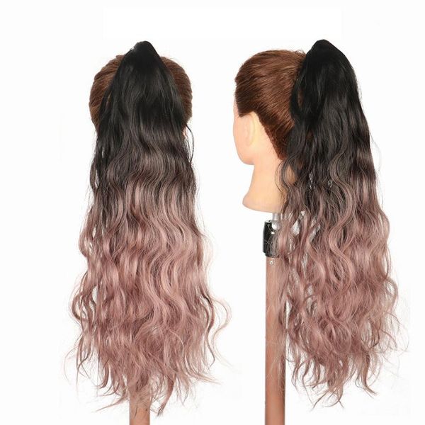 synthetic wigs mini claw ponytail ombre color clip in 22 inch wavy curly style fake hair on pony tail for women girls, Black
synthetic wigs mini claw ponytail ombre color clip in 22 inch wavy curly style fake hair on pony tail for women girls, Black