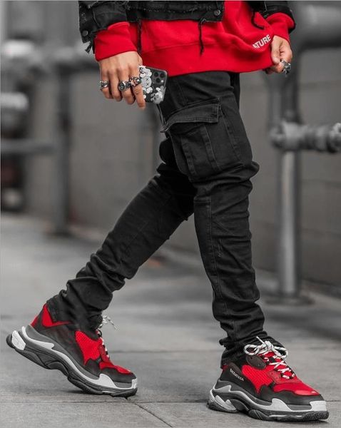 men's jeans european and american cross-border for men side pockets small feet skinny, Blue
men's jeans european and american cross-border for men side pockets small feet skinny, Blue