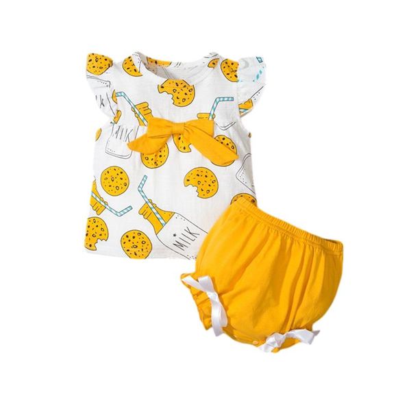 2021-03-24 lioraitiin 2pcs set fashionable baby girls outfit summer cookies drink printing sleeve + triangle lace shorts clothing se set, White
2021-03-24 lioraitiin 2pcs set fashionable baby girls outfit summer cookies drink printing sleeve + triangle lace shorts clothing se set, White