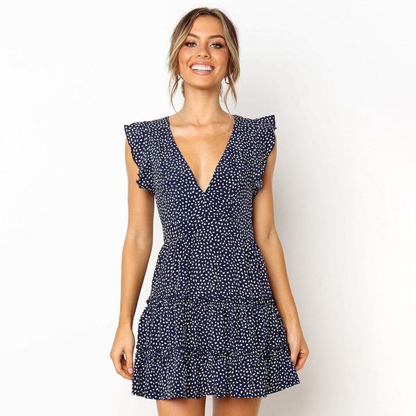 fashion dot print deep v-neck ruffles decor mini dress summer sleeveless casual pink blue slim beach sundress plus size 3xl dresses, Black;gray
fashion dot print deep v-neck ruffles decor mini dress summer sleeveless casual pink blue slim beach sundress plus size 3xl dresses, Black;gray