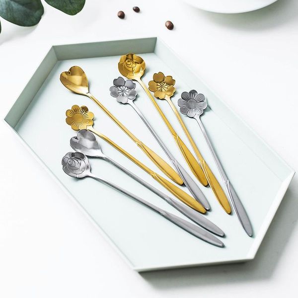 spoons flower cute stainless steel spoon household long handle love dessert ice cream coffee stirring tableware
spoons flower cute stainless steel spoon household long handle love dessert ice cream coffee stirring tableware