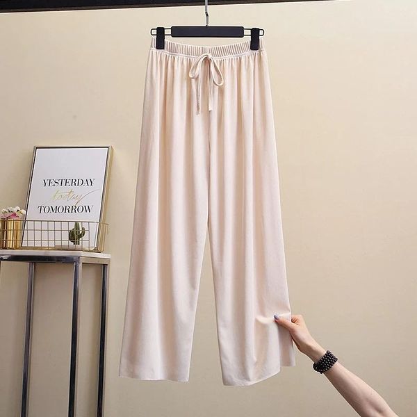 women's pants & capris summer wide leg loose high elastic ankle length plus size, Black;white
women's pants & capris summer wide leg loose high elastic ankle length plus size, Black;white