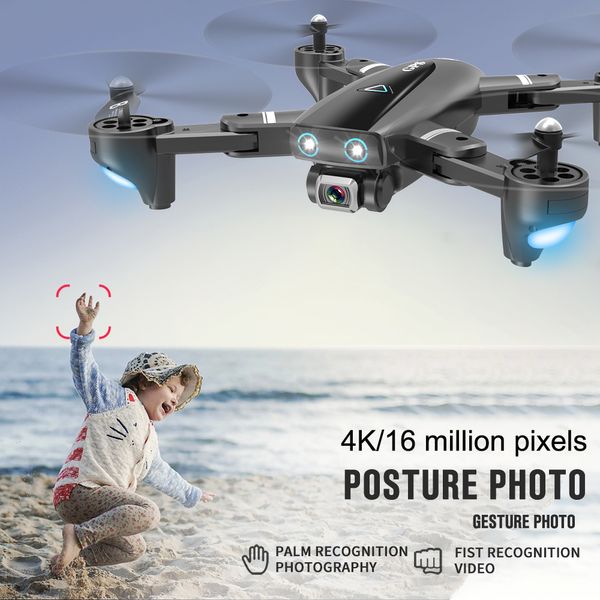 

1080p HD WIFI Camera RC Quadcopter Foldable Selfie Remote Control Drone 5G 4CH 6-Axis Gyro Dual GPS Drone helicopter VS SG906, 2.4g 720p 1battery b