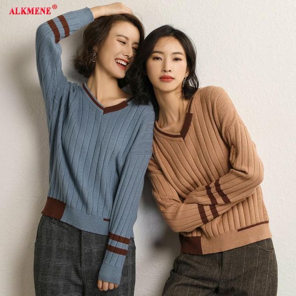 women's sweaters v collar color matching pullover sweater female chicken heart loose party wild large size wool knit bottoming shirt co, White;black
women's sweaters v collar color matching pullover sweater female chicken heart loose party wild large size wool knit bottoming shirt co, White;black
