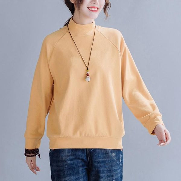 women's hoodies & sweatshirts women cotton casual 2021 autumn simple style solid color half high collar female long sleeve pullovers b1, Black
women's hoodies & sweatshirts women cotton casual 2021 autumn simple style solid color half high collar female long sleeve pullovers b1, Black