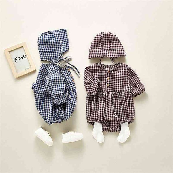 born baby spring clothes brand girl plaid bodysuit jumpsuit cute outfits overalls fashion lovely with hat set 210521, Blue
born baby spring clothes brand girl plaid bodysuit jumpsuit cute outfits overalls fashion lovely with hat set 210521, Blue