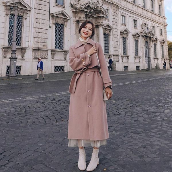 women's wool & blends hepburn style and chic thicken cloak woolen coats woman winter 2021 casual single-breasted cashmere blend jackets, Black
women's wool & blends hepburn style and chic thicken cloak woolen coats woman winter 2021 casual single-breasted cashmere blend jackets, Black