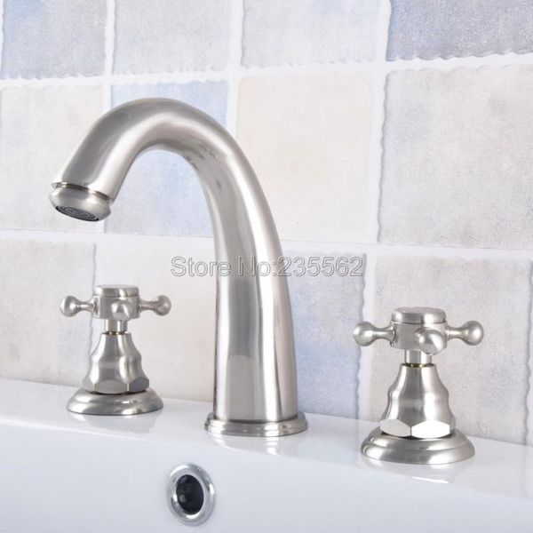 hole widespread bathroom sink faucet deck mounted dual handle cold water mixer tap brushed nickel finished lnf695 faucets
hole widespread bathroom sink faucet deck mounted dual handle cold water mixer tap brushed nickel finished lnf695 faucets
