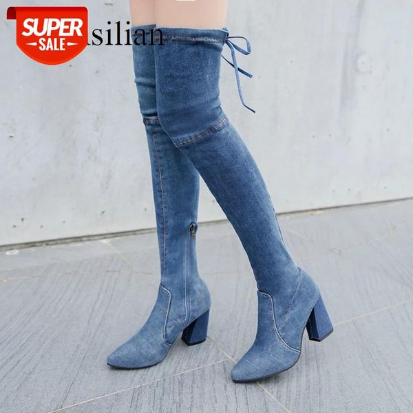 2020 winter knee high boots pointed toe square heels thick boots high heels denim women botas de mujer #hv0q, Black
2020 winter knee high boots pointed toe square heels thick boots high heels denim women botas de mujer #hv0q, Black