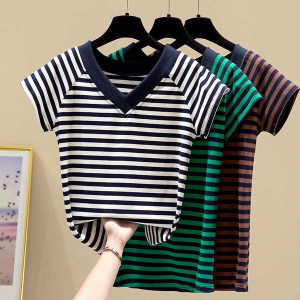 large manufacturer will spot the summer raglan sleeve stripe short sleeve t-shirt frock 210604, White
large manufacturer will spot the summer raglan sleeve stripe short sleeve t-shirt frock 210604, White