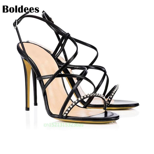 boldees punk style rivets sandals women genuine leather gladiator cool ladies high heel shoes woman open toe, Black
boldees punk style rivets sandals women genuine leather gladiator cool ladies high heel shoes woman open toe, Black