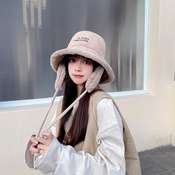 wide brim hats winter women thick bucket with earmuffs lamb wool warm ear protector fisherman autumn plush velvet panama caps, Blue;gray
wide brim hats winter women thick bucket with earmuffs lamb wool warm ear protector fisherman autumn plush velvet panama caps, Blue;gray