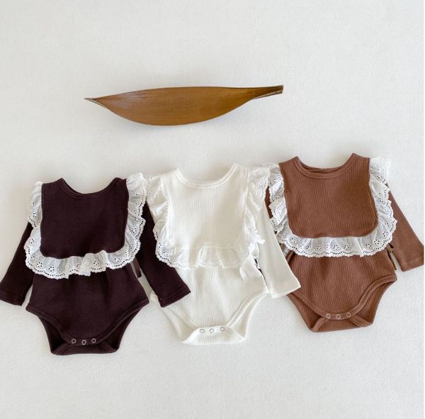 cute baby girl romper autumn 2021 infant solid long sleeve cotton jumpsuit with lace ruffle vest newborn fall casual onesie s1532, Blue
cute baby girl romper autumn 2021 infant solid long sleeve cotton jumpsuit with lace ruffle vest newborn fall casual onesie s1532, Blue