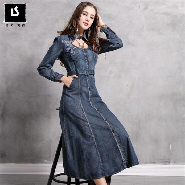 casual dresses dress female 2021 spring autumn denim women long turn-down collar vintage embroidery belted slim waist vestidos, Black;gray
casual dresses dress female 2021 spring autumn denim women long turn-down collar vintage embroidery belted slim waist vestidos, Black;gray