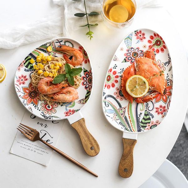 dishes & plates china dinnerware set platos cermica kawaii plate nordic ceramic steak salad with wooden handle household oval dinner
dishes & plates china dinnerware set platos cermica kawaii plate nordic ceramic steak salad with wooden handle household oval dinner