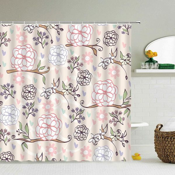 waterproof shower curtain flowers leaves printed bath polyester fabric home decor curtains with 12 hooks
waterproof shower curtain flowers leaves printed bath polyester fabric home decor curtains with 12 hooks