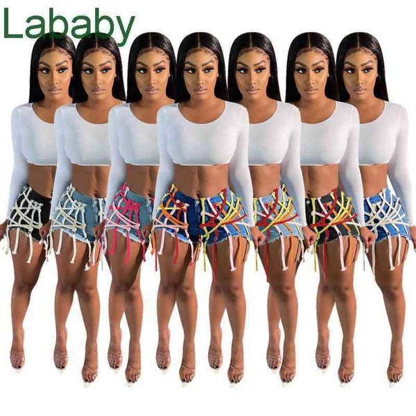 women denim shorts designer slim boutique dark ribbon trousers non pants ladies mid waist butt lift bandage sports loose leggings, Black;white
women denim shorts designer slim boutique dark ribbon trousers non pants ladies mid waist butt lift bandage sports loose leggings, Black;white