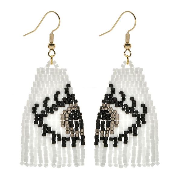 fashion cute handmade eye satement earrings woven long tassel stud for women miyuki beads boho style dangle & chandelier, Silver
fashion cute handmade eye satement earrings woven long tassel stud for women miyuki beads boho style dangle & chandelier, Silver