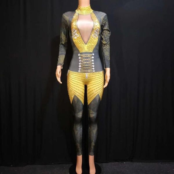 women's jumpsuits & rompers gold black rhinestone pole dance nightclub elastic tights bodysuit women dj costumes party performance outf, Black;white
women's jumpsuits & rompers gold black rhinestone pole dance nightclub elastic tights bodysuit women dj costumes party performance outf, Black;white