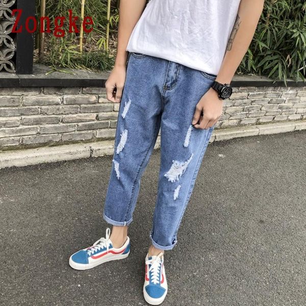 men's jeans zongke blue ripped korean fashion men large casual man jean baggy ankle-length -2xl 2021 autumn arrivals
men's jeans zongke blue ripped korean fashion men large casual man jean baggy ankle-length -2xl 2021 autumn arrivals