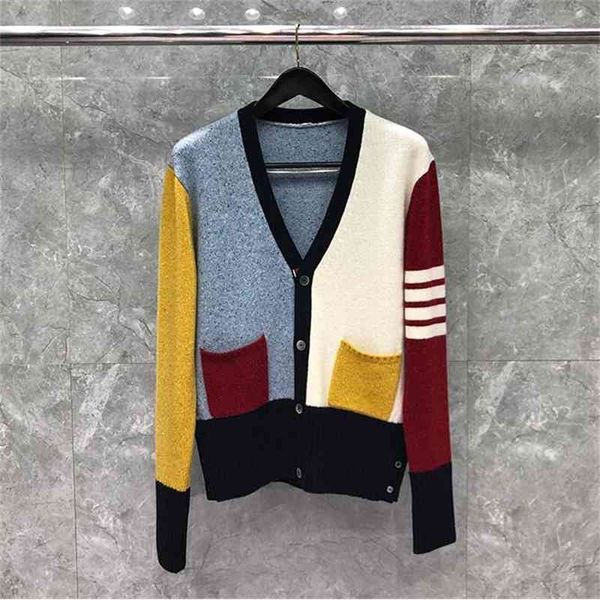 hoodies fashion tb thom brand sweaters women loose v-neck cardigans clothing patchwork striped wool autumn winter casual coat, Black
hoodies fashion tb thom brand sweaters women loose v-neck cardigans clothing patchwork striped wool autumn winter casual coat, Black