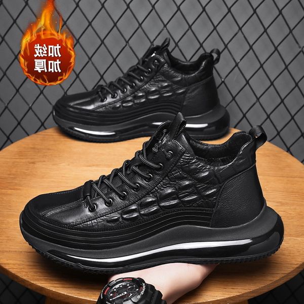 snow shoes men's winter plush warm cotton leather boots northeast tooling martin waterproof and anti-skid, Black
snow shoes men's winter plush warm cotton leather boots northeast tooling martin waterproof and anti-skid, Black