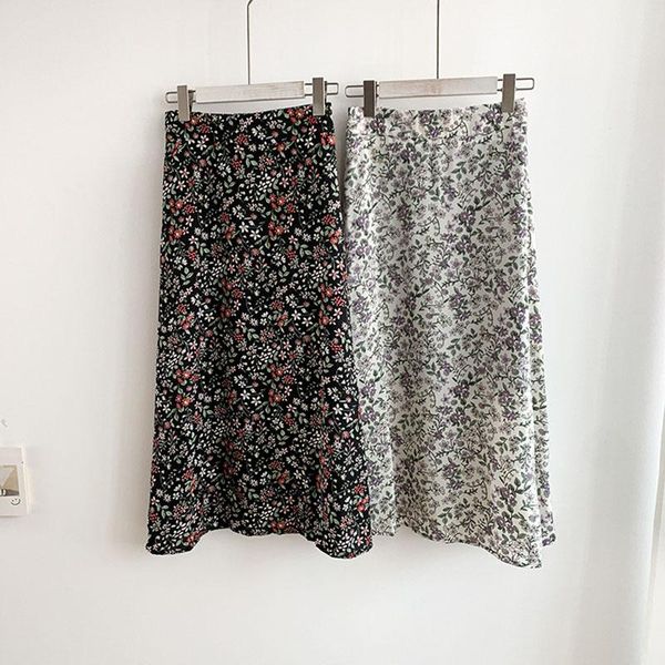 white sweet retro floral women's skirt fashion elastic waist a-line office lady elegant midi skirts summer 2021 arrivals, Black
white sweet retro floral women's skirt fashion elastic waist a-line office lady elegant midi skirts summer 2021 arrivals, Black