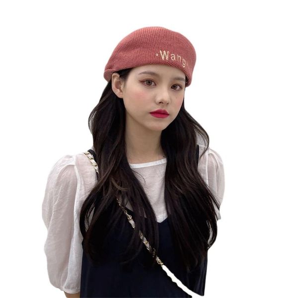 berets korean style women spring vintage beret flat cap letters embroidery solid color outdoor sunscreen casual visor sboy hat 066f, Blue;gray
berets korean style women spring vintage beret flat cap letters embroidery solid color outdoor sunscreen casual visor sboy hat 066f, Blue;gray