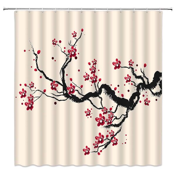 plum blossom shower curtain asian traditonal ink plum blossom painting spring pink floral branches,70x70 inch polyester fabric
plum blossom shower curtain asian traditonal ink plum blossom painting spring pink floral branches,70x70 inch polyester fabric