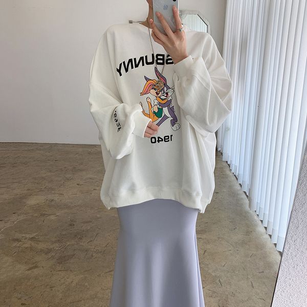 women's jackets korean oversized hoodies chic around the neck cartoon letter printed loose waistband sweater high fishtail skirt all fe, Black;brown
women's jackets korean oversized hoodies chic around the neck cartoon letter printed loose waistband sweater high fishtail skirt all fe, Black;brown