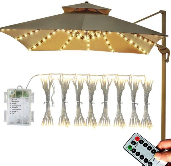 strings 8 modes 104 led patio umbrella lights battery operated copper wire string for coffee shop camping tent decoration
strings 8 modes 104 led patio umbrella lights battery operated copper wire string for coffee shop camping tent decoration
