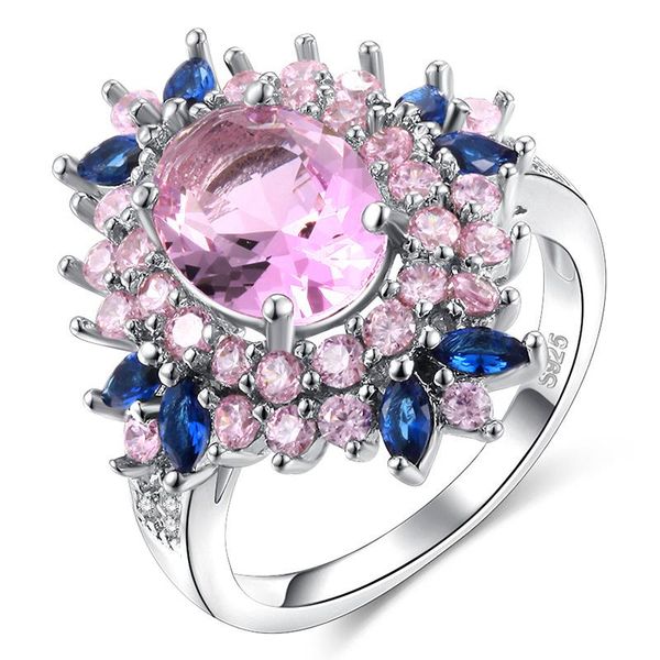 cluster rings 925 sterling silver pink cz classic luxury engagement for women round geometric wedding jewelry gift, Golden;silver
cluster rings 925 sterling silver pink cz classic luxury engagement for women round geometric wedding jewelry gift, Golden;silver