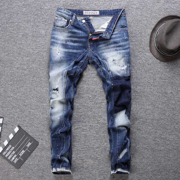 men's jeans italian vintage fashion retro blue spliced designer ripped men denim hip hop pants streetwear biker homme 46iw x38f
men's jeans italian vintage fashion retro blue spliced designer ripped men denim hip hop pants streetwear biker homme 46iw x38f
