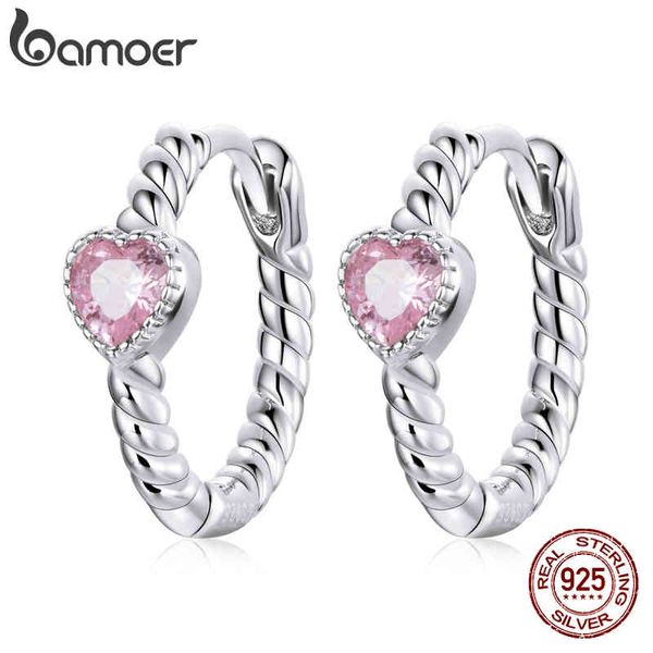 bamoer pure love 925 sterling silver pink gem zircon circle buckle earring for women wedding statement fashion jewelry sce1081, Golden
bamoer pure love 925 sterling silver pink gem zircon circle buckle earring for women wedding statement fashion jewelry sce1081, Golden