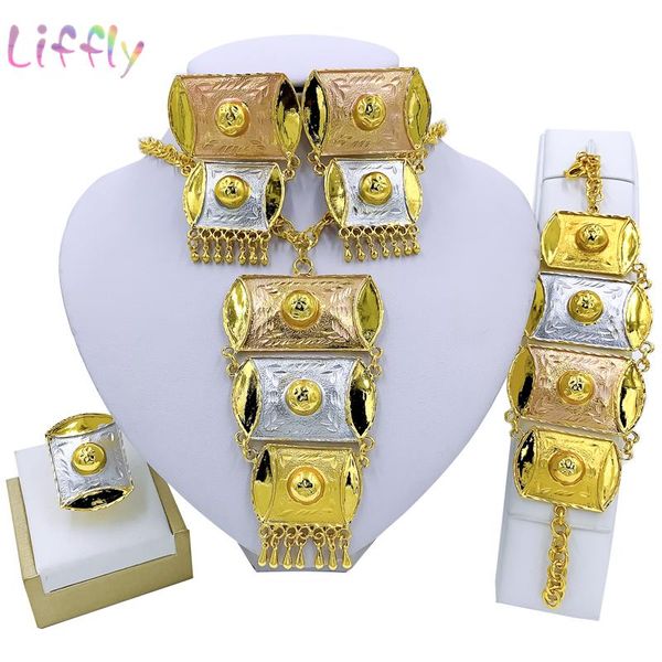 earrings & necklace nigeria charm women party fashion jewelry sets multicolor bracelet ring luxury bridal set, Silver
earrings & necklace nigeria charm women party fashion jewelry sets multicolor bracelet ring luxury bridal set, Silver