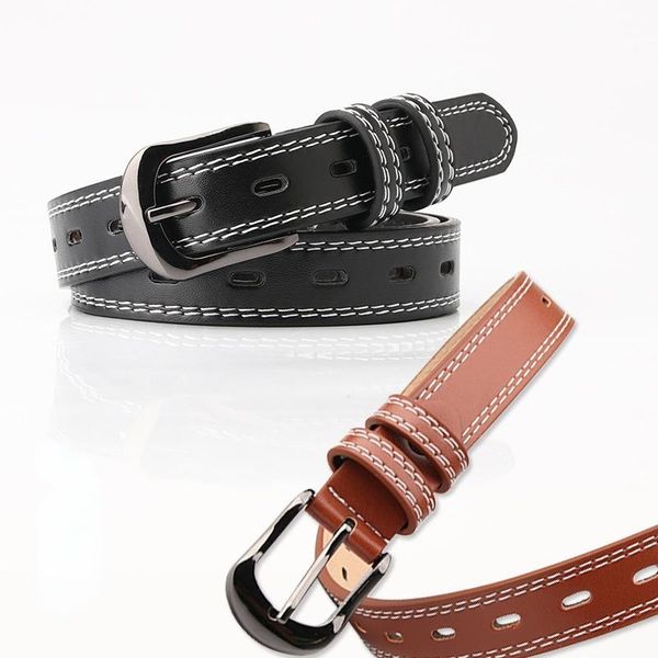 belts women's belt double line decoration fashion all-match waistband female oval pin buckle decorative classic vintage waist, Black;brown
belts women's belt double line decoration fashion all-match waistband female oval pin buckle decorative classic vintage waist, Black;brown