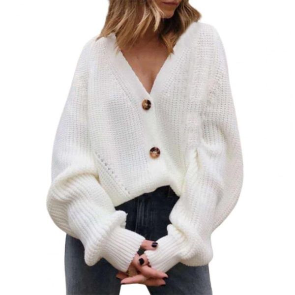 women's knits & tees casual knitted cardigan for women solid color long sleeve polyester single-breasted sweater autumn coat, White
women's knits & tees casual knitted cardigan for women solid color long sleeve polyester single-breasted sweater autumn coat, White