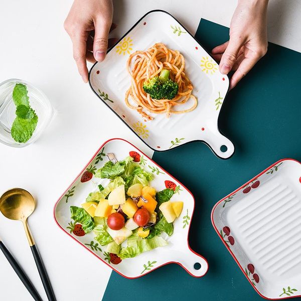 dishes & plates nordic creative household ceramic plate cheese baked rice personalized baking vegetable fruit