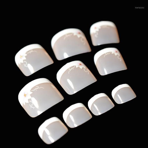 24pcs french toe false fake nails for foot white nude pink lily flowers short square toenail tips faux ongles summer decor1, Red;gold
24pcs french toe false fake nails for foot white nude pink lily flowers short square toenail tips faux ongles summer decor1, Red;gold