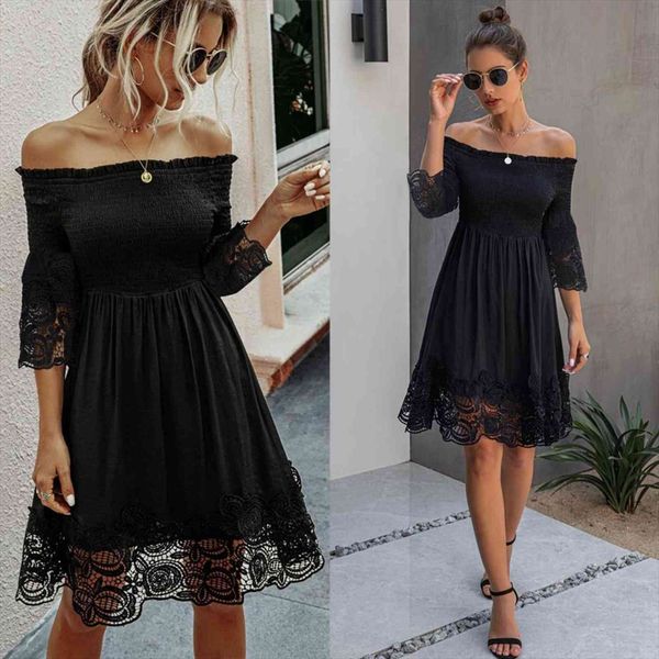 summer fashion off shoulder women dresses backless solid color lace vestidoes onylqk007, Black;gray
summer fashion off shoulder women dresses backless solid color lace vestidoes onylqk007, Black;gray