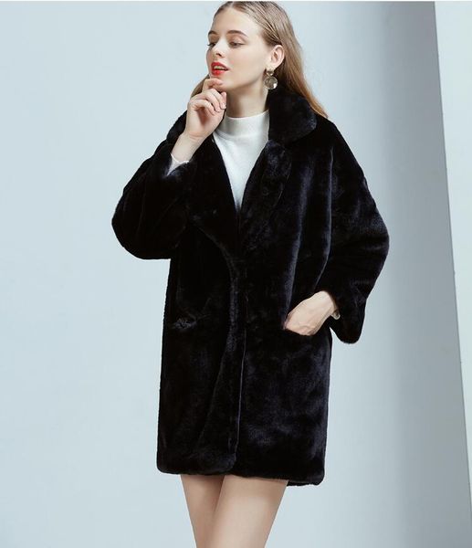 coat imitati-on rabbit furry fu rry c-oat female imitation fur mid-length suit collar loose winter women's coa t europe and america, Black
coat imitati-on rabbit furry fu rry c-oat female imitation fur mid-length suit collar loose winter women's coa t europe and america, Black