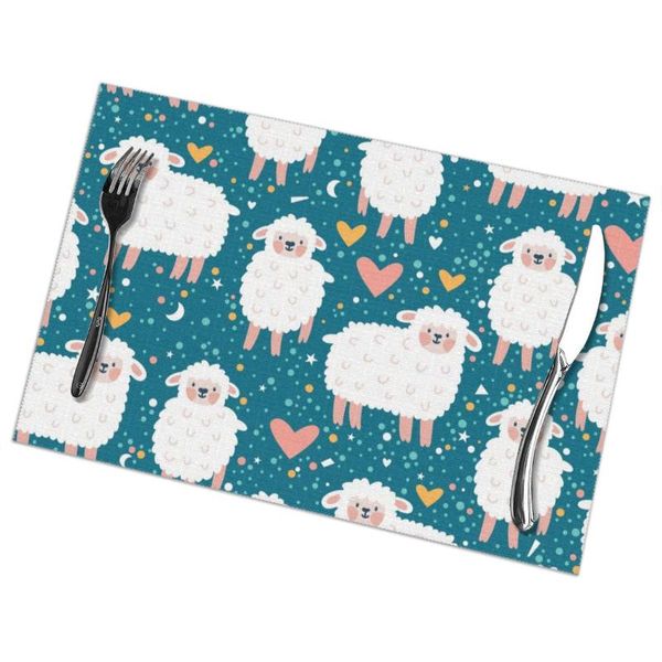 mats & pads tableware pad placemats 6 pcstable mat non-slip cute sheep heart star and dots for dining table
mats & pads tableware pad placemats 6 pcstable mat non-slip cute sheep heart star and dots for dining table