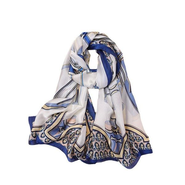 scarves 180*60cm spring and summer travel sunscreen women beach satin long printed shawl wrap big luxury muffler hijab lady, Blue;gray
scarves 180*60cm spring and summer travel sunscreen women beach satin long printed shawl wrap big luxury muffler hijab lady, Blue;gray