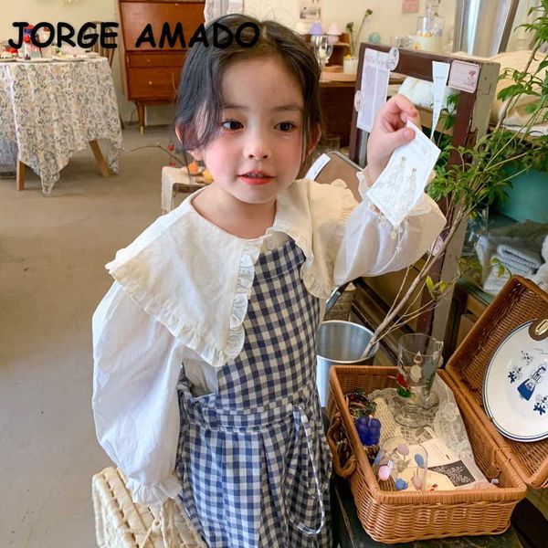 spring korean style girls shirts long sleeves white peter pan collar princess blouses children clothes e667 210610, White;black
spring korean style girls shirts long sleeves white peter pan collar princess blouses children clothes e667 210610, White;black