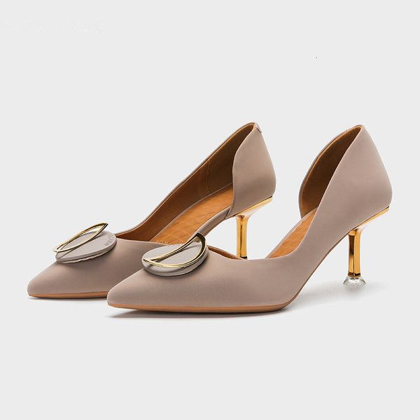 dress shoes women's pumps, single empty metal buckles, french style, spring and summer, cxye, Black
dress shoes women's pumps, single empty metal buckles, french style, spring and summer, cxye, Black