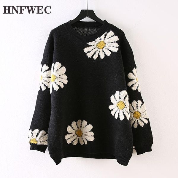 women's sweaters spring and autumn 2021 o neck print full loose for women v469, White;black
women's sweaters spring and autumn 2021 o neck print full loose for women v469, White;black