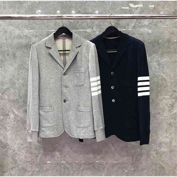 downs fashion tb thom brand blazer men british casual suit slim men's jacket turn-down collar spring autumn striped cotton coat, Black
downs fashion tb thom brand blazer men british casual suit slim men's jacket turn-down collar spring autumn striped cotton coat, Black